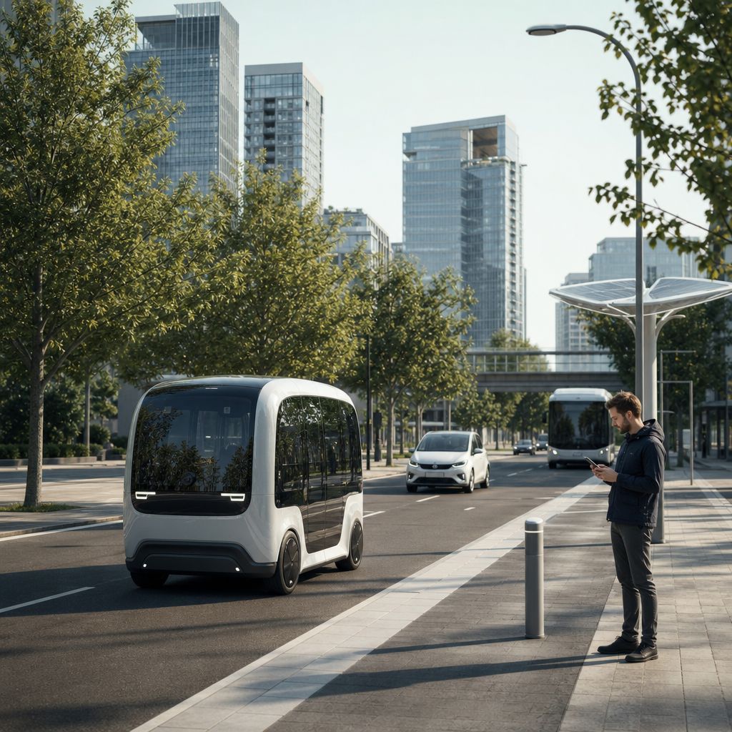 Smart City Ein Bild zum Thema Smart City im Transport, Logistik, Mobilität Kontext