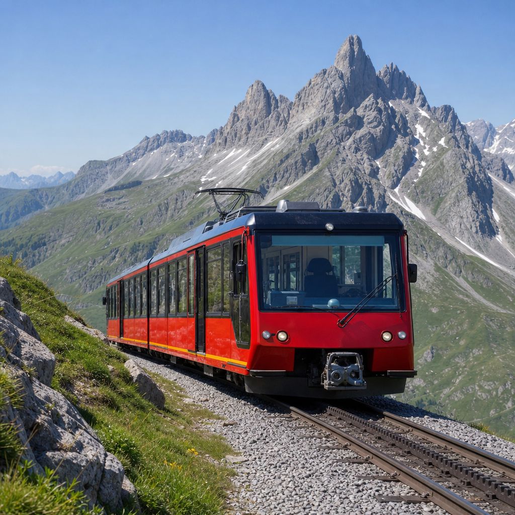 Zahnradbahn Ein Bild zum Thema Zahnradbahn im Transport, Logistik, Mobilität Kontext